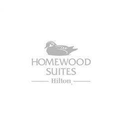Homewood Suites Hilton logo in greyscale