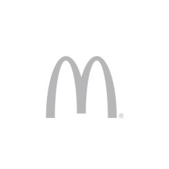 McDonald's logo in greyscale