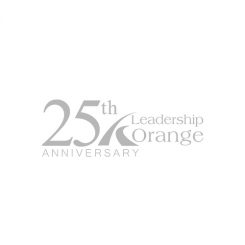 Leadership Orange logo in greyscale