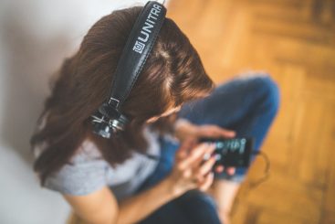 Woman With Headphones On