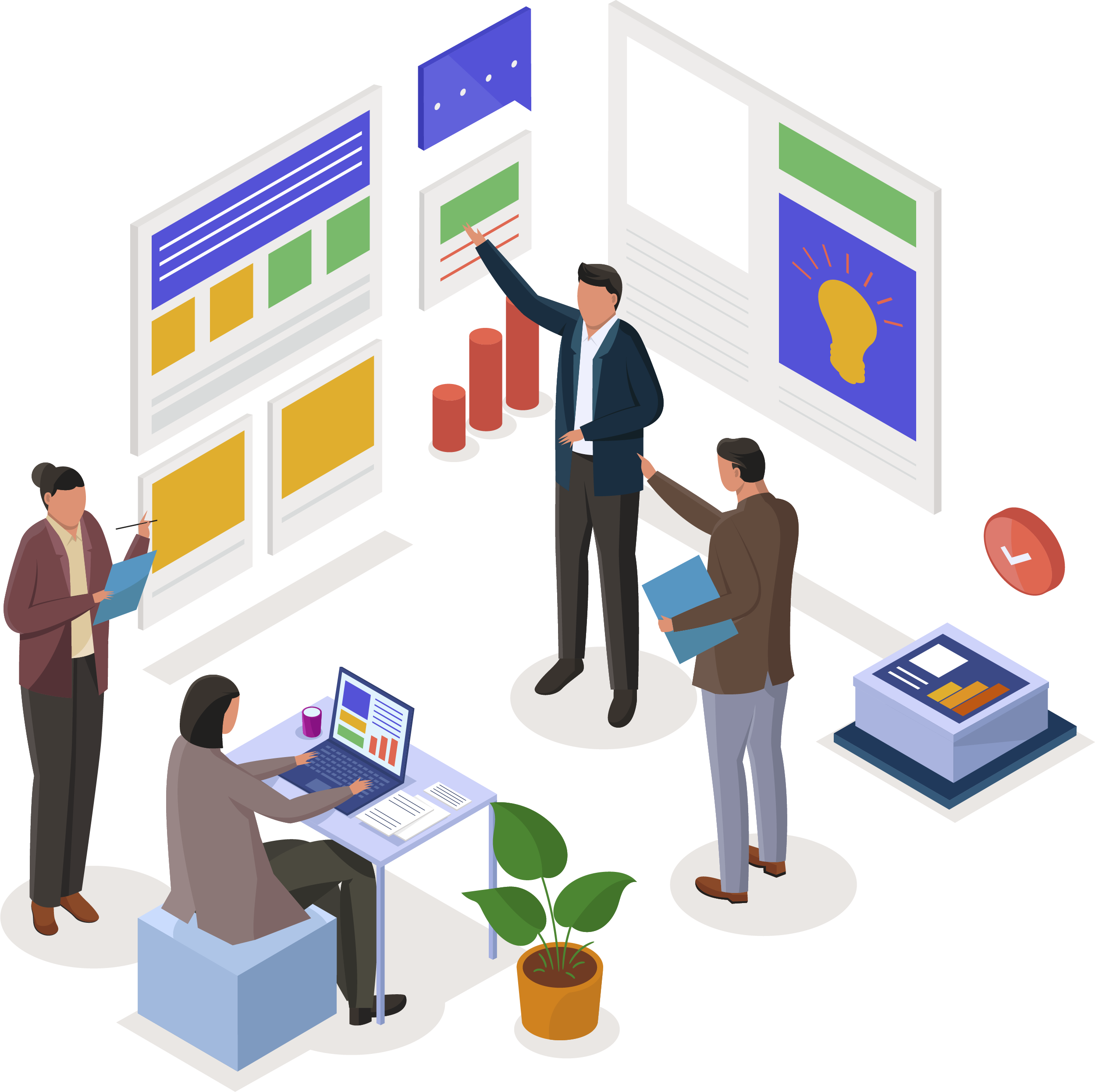 Business Teamwork Isometric
