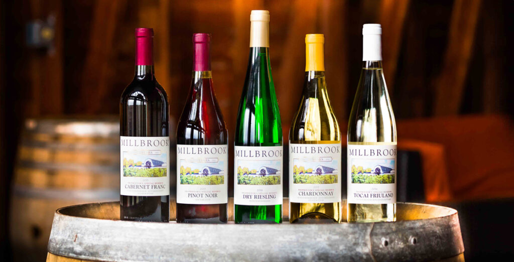 A selection of Millbrook wines