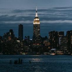 cityscape at night