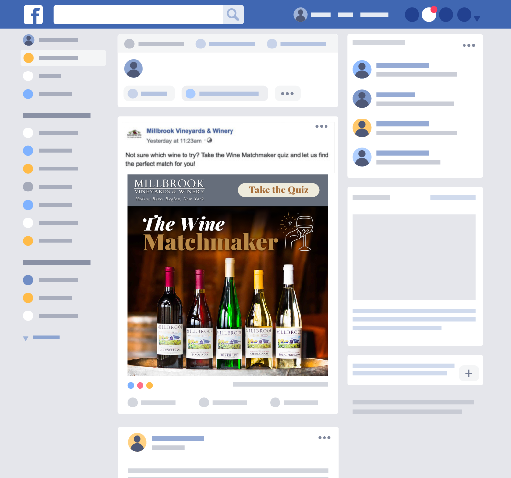 Millbrook Wine Matchmaker Facebook ad