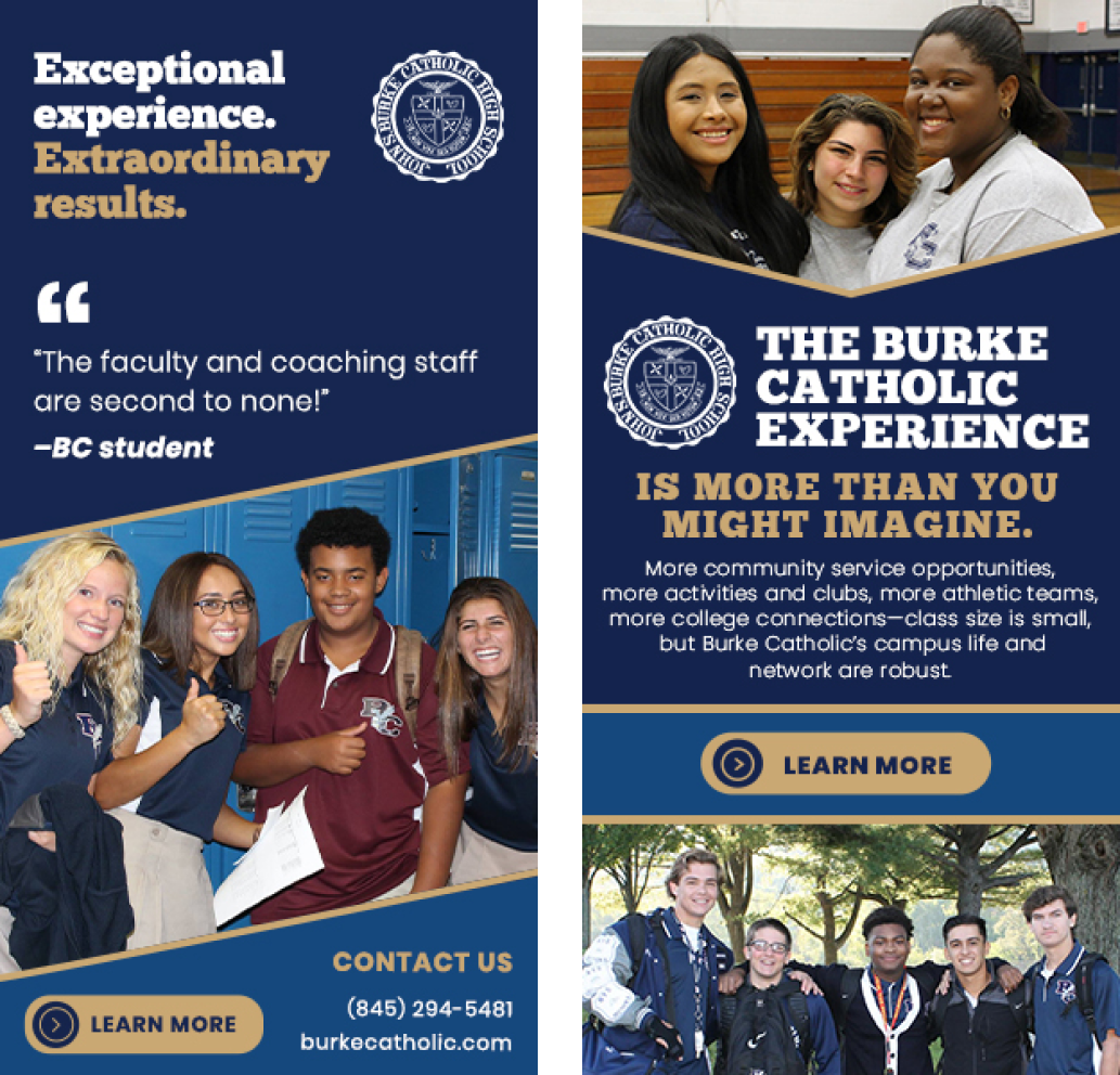 Burke Catholic digital ads