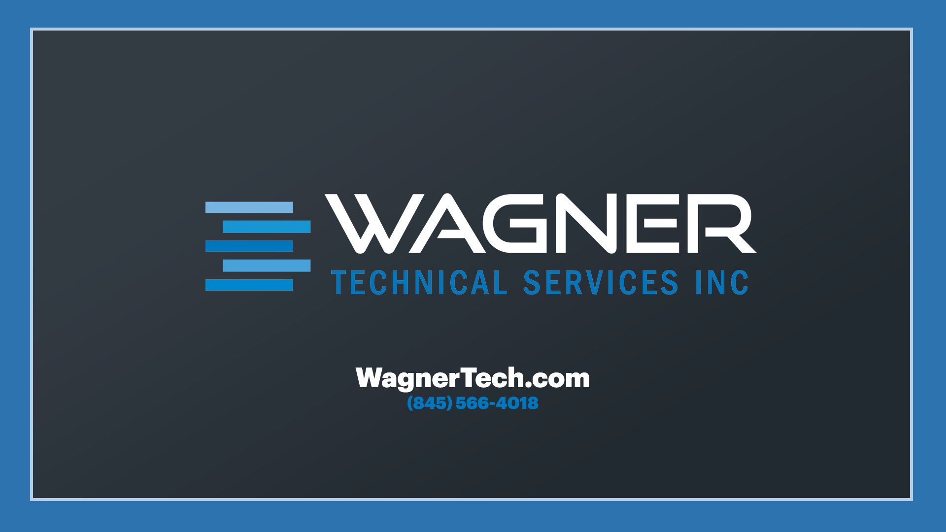 Wagner Technical Services video overlay with website