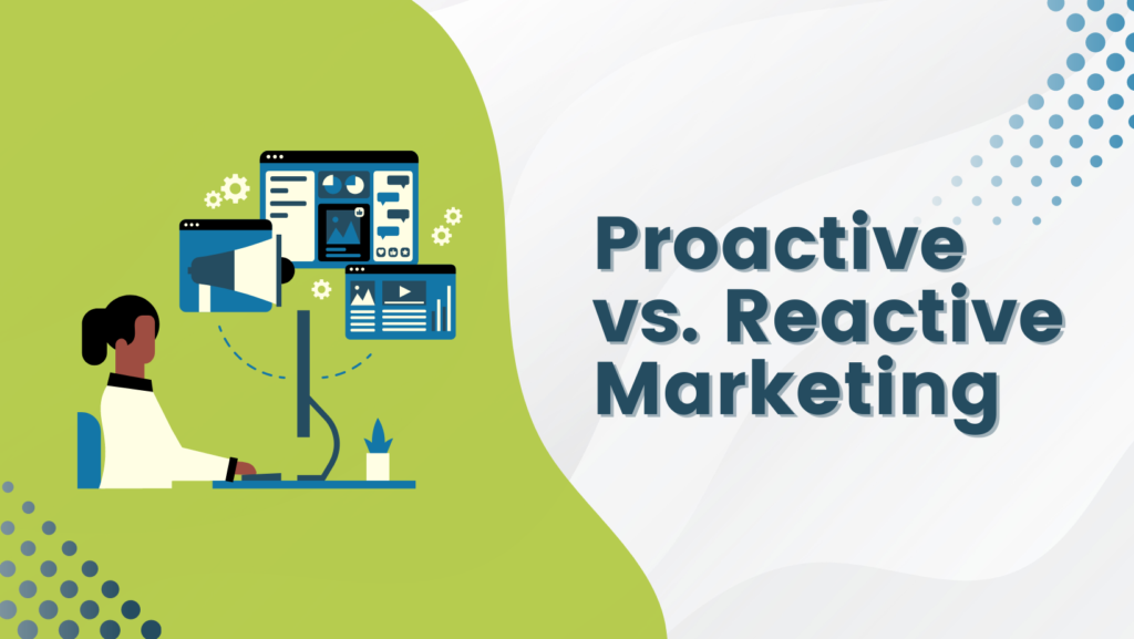 "Proactive vs. Reactive Marketing" graphic
