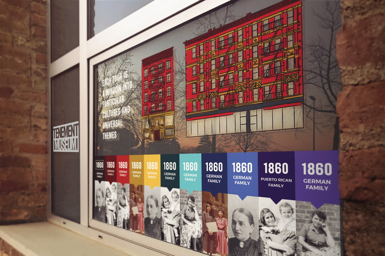 Tenement Museum Window Display Mockup