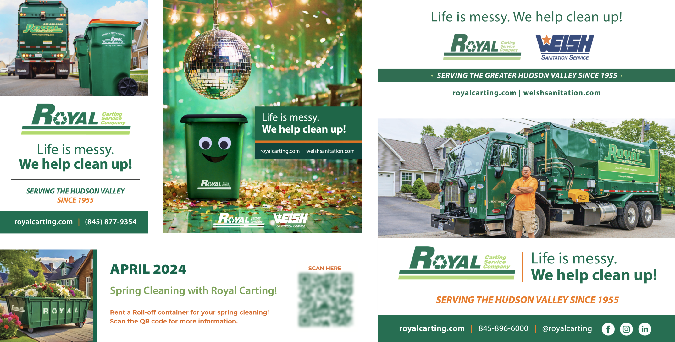 Royal Carting ad sample collage