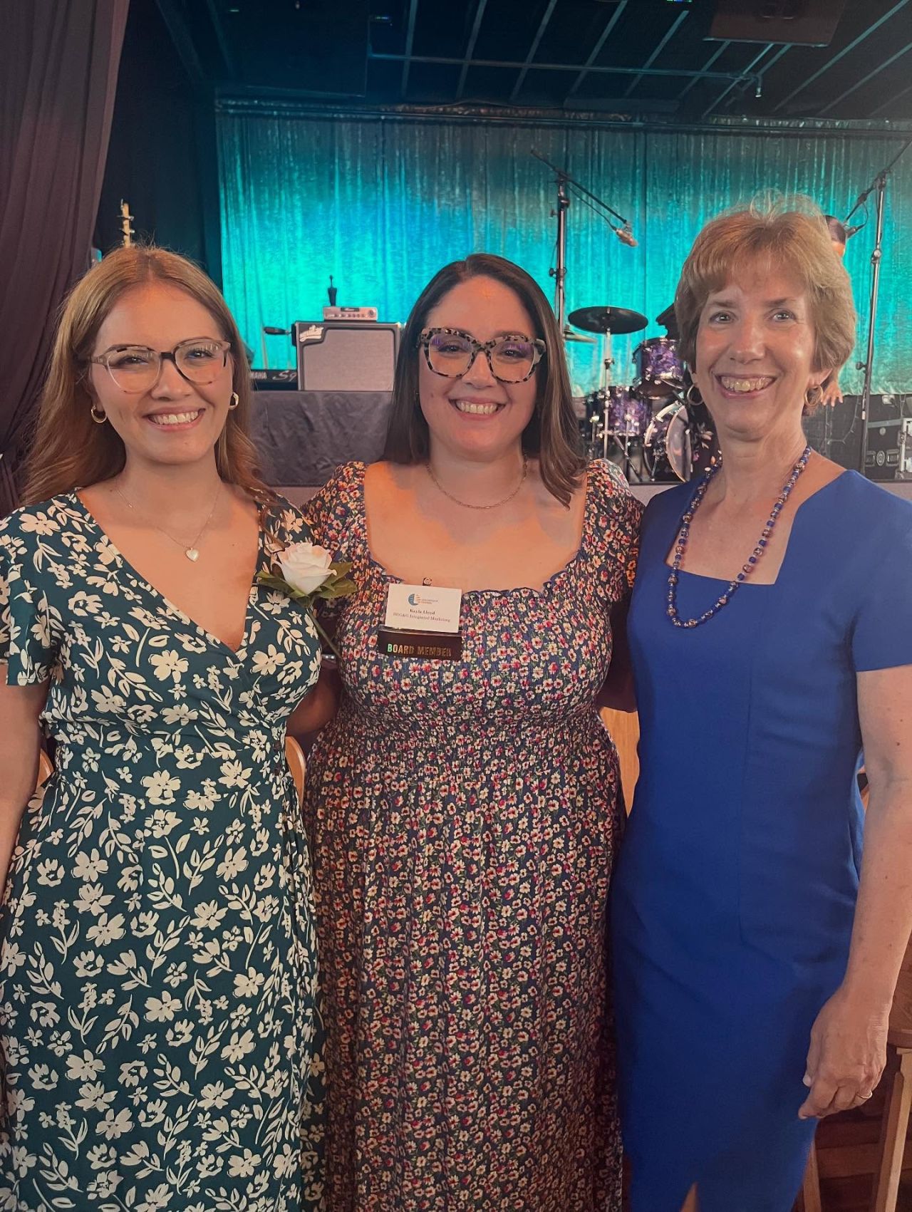 Silvia, Kayla, and Debbe at the Leadership Orange Class of 2025 Graduation