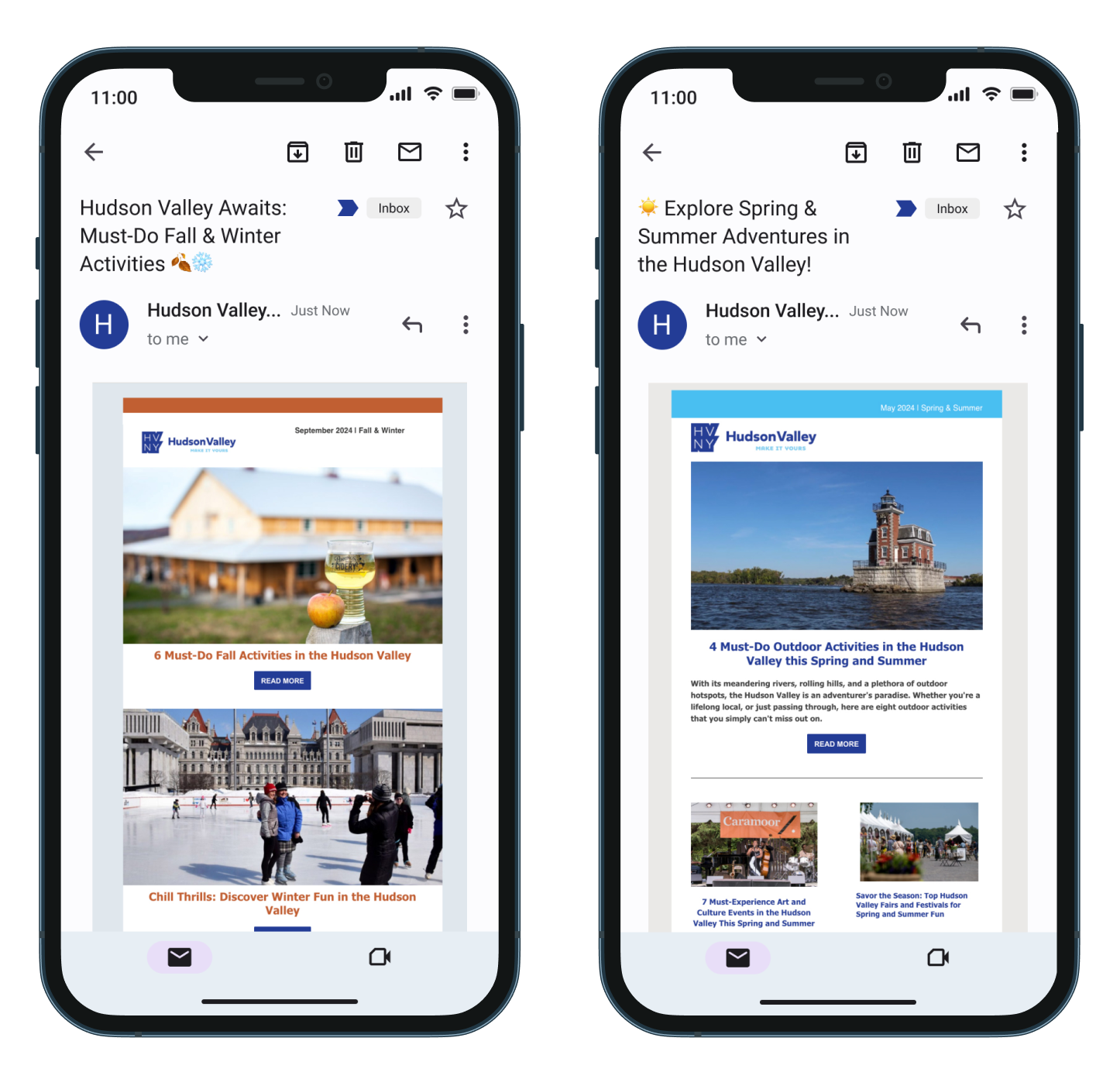 HVT Mobile Newsletter Mockups