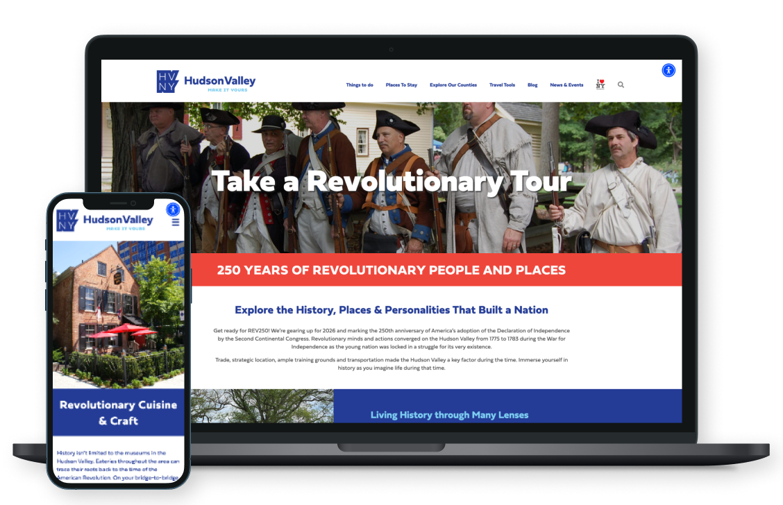HVT REV250 Itinerary mockup on laptop and phone